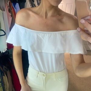 Small White Ruffle Bodysuit